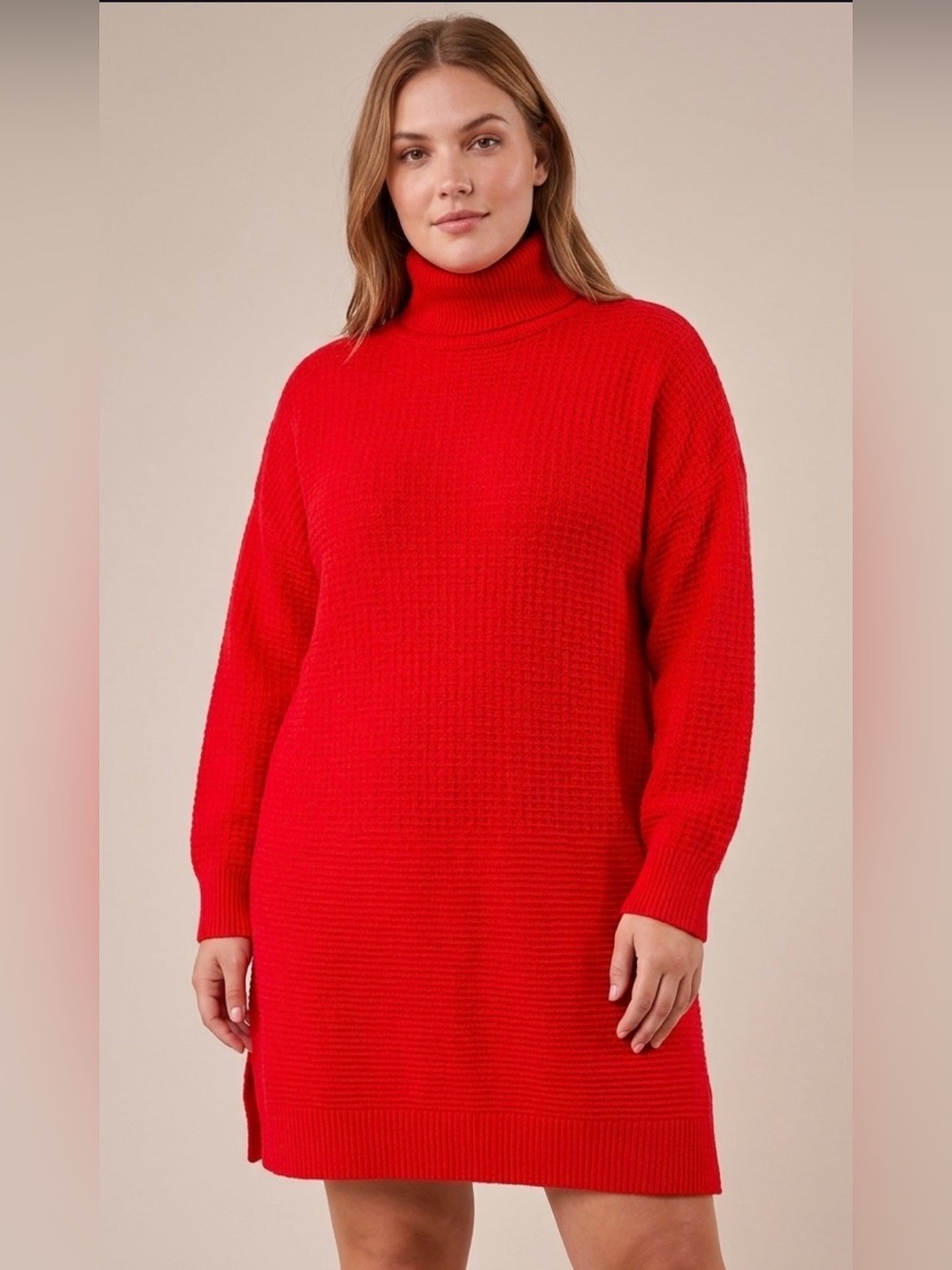 Sugarlips XL red cowlneck sweater dress